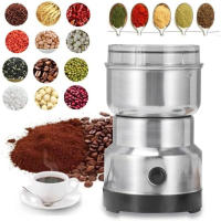 Mini Trituradora Eléctrica De 300ml Ultrafina Para Alimentos Para Bebés Café Especias Pimienta Trigo Molino De Granos Con 4 Hojas De Acero Inoxidable - details 0