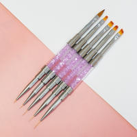 Cepillo De Uñas Doble Final Para Arte De Uñas Acrílicas Profesional Línea De Esmalte Gel Pincel De Dibujo Y Pintura Florales Herramientas De Manicura - details 3