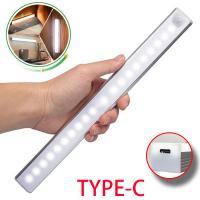 Luz Nocturna LED Con Sensor De Movimiento Recargable Por USB Luz De Armario Escalonera Para Cocina Forma Rectangular Incluye Batería - details 11