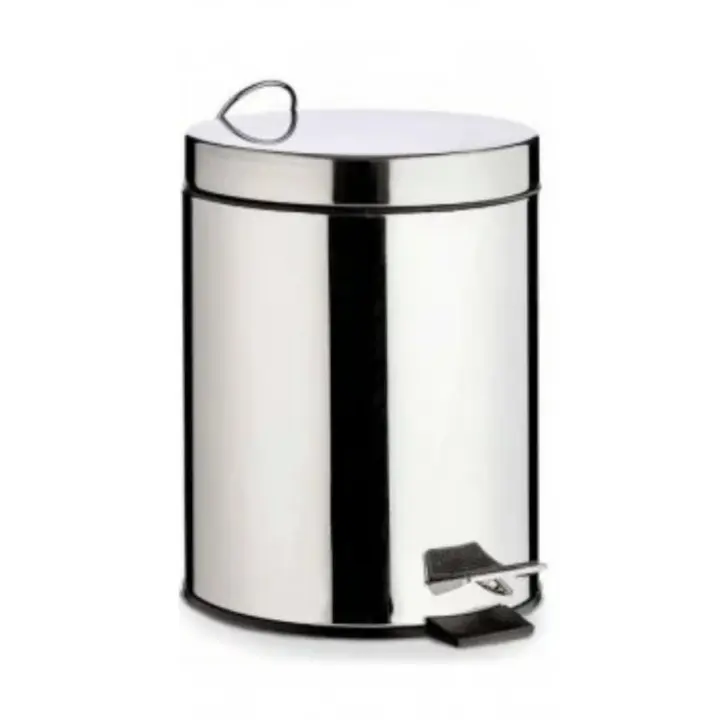 Awiku - Cubo de Basura para Baño de Acero Inoxidable con Pedal Tramontina Acabado Pulido con Cubo interior para facilitar Limpieza (Varios Tamaños) - 1