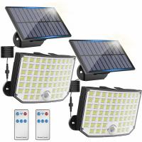 Luces Solares Exteriores 256 LED Con Sensor De Movimiento Iluminación Segura IP65 Impermeable Cable De 16.4 Pies Adecuadas Para Exteriores - details 6