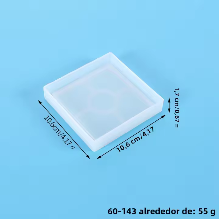 Molde De Silicona Para Resina Coaster En Formas Variadas Corazón Redondo Cuadrado Hexagonal Oval Para Artesanía Joyería Y Decoración Del Hogar - 1