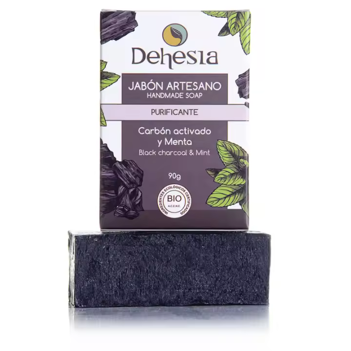 DEHESIA Jabón Purificante Carbón Activado-Menta 90 gr - 1