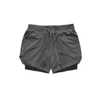 Shorts De Correr Para Hombre Verano 2024 2 En 1 Deportivos De Entrenamiento Secado Rápido Pantalones De Gimnasio - details 9