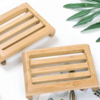Caja De Jabón De Madera Hecha a Mano 1Pc Marco Creativo Para Baño Y Toilette Jabón Natural De Bambú - details 0