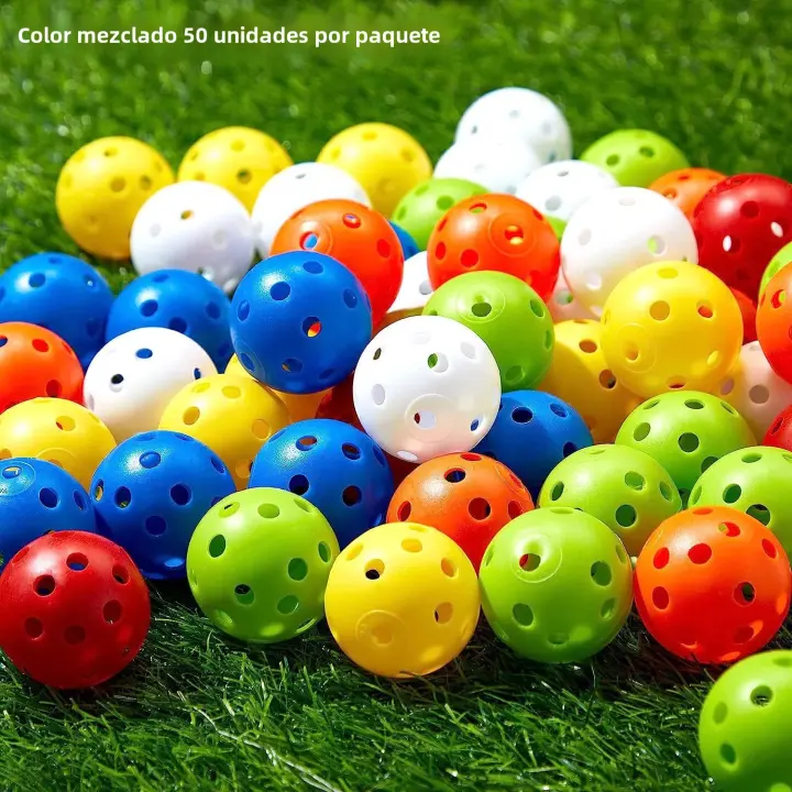 50pcs Balones De Práctica De Golf 42mm 26 Huecos Plásticos Para Interior Material PE Juguete De Agujero Para Niños - 1