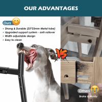 Soporte Ajustable De Metal Para Comida De Perro Grande Y Extra Grande Sin Cuenco Incluido Accesorio Para Mascotas - details 3