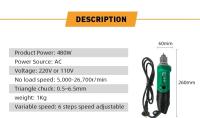 Mezclador Eléctrico De 480W 110V 220V Mini Taladro Rotativo Para Metal Y Madera Herramienta De Grabado Y Pulido Para DIY En Casa - details 11