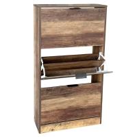 Maxia Market - Mueble Armario de Zapatero madera 3 cajones Roble para 18 pares zapatos  Almacenamiento y organización del hogar Armario zapatos - details 3