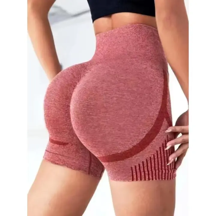 Mallas deporte mujer cortas leggins deportivos corte alto Talla S-M opacos, deporte al aire libre, Gym, crossfit, color gris y rosa  elastico y fuerte. - 1
