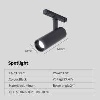 Nueva Lámpara De Techo LED Magnética Con Control Remoto Dimmer 48V Riel De Iluminación Sin Fuente Principal Proyector Moderno - details 12