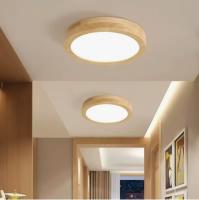 Lámpara de Techo de Madera Rústica Iluminación Natural para Dormitorio, Pasillo, Salón - details 0