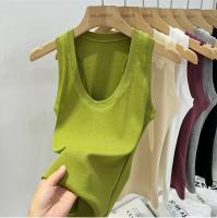 Camisola De Mujer 2025 Estilo Coreano Sólida Con Cuello Redondo Bajo Y Ribbed Basic Summmer Elasticado Slim Versátil - details 19
