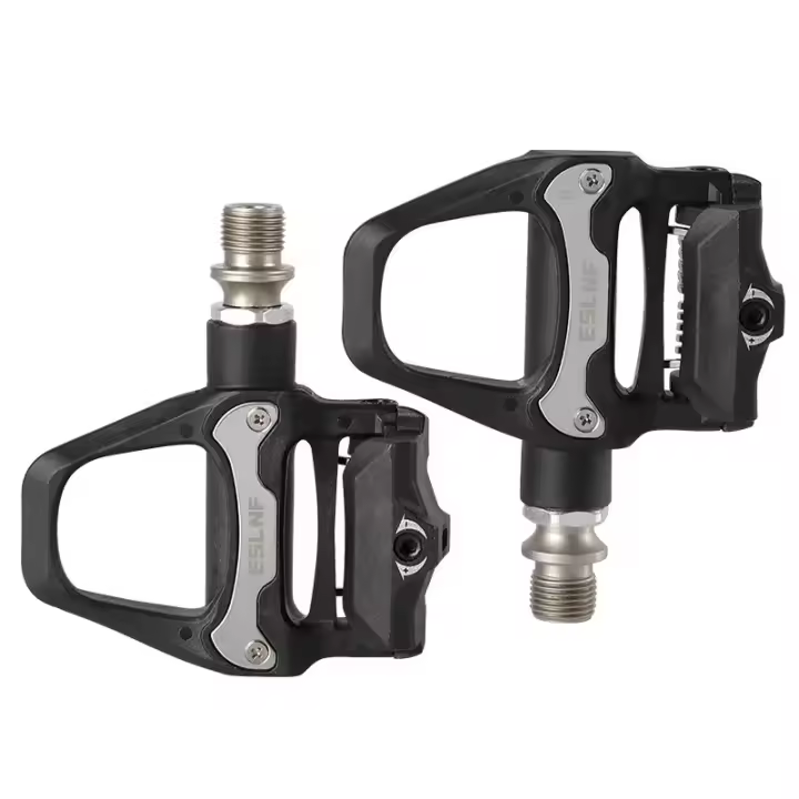 Pedal De Bicicleta De Carretera Nylon Con Cerradura Y Arranque Clipless Para Sistema SPD SL Placa De Bloqueo Incluida - 1
