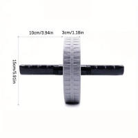 1Pcs Abdominal Wheel Resistente Al Desgaste Con Rodillos Antideslizantes Equipo De Ejercicio Para Fortalecimiento Muscular Entrenamiento De Fitness Uso Doméstico Silencioso - details 1