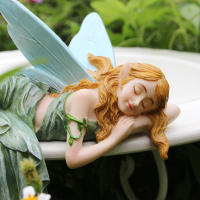 Estatua De Ángel Del Arte 1PC Decoración Para Jardín Soñado Regalo Perfecto Para San Valentín Material De Resina Tamaño Único - details 9