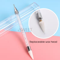 1pcs Herramienta De Dote De Joyería Plástico Doble Cabeza Pincel Para Colocar Y Retirar Diamantes De Moda Uso Dual - details 3