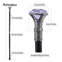Bastón De Moda Diamante Morado Plata Elegante Para Caballeros Cosplay 93cm Punta De Goma Mango Sólido Material De Acero - details 2
