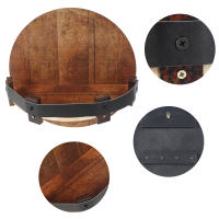 Soporte De Botella De Vino De Madera Para Pared Estante Vintage Para Botella De Whiskey Estante De Madera Para Exhibición Accesorios De Barra Para El Hogar - details 5
