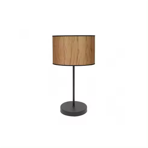 FABRILAMP Lámpara de Mesa Sobremesa Alto Papiro 1xe27 Pergamino/Negro 63x30x30 Cm - Diseño Elegante - 1