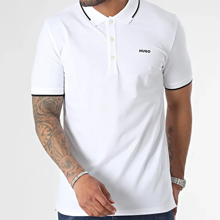 HUGO BOSS POLO  HOMBRE  50467344-100 Blanco. - 1
