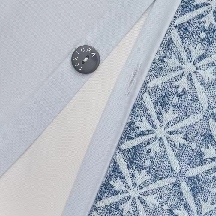 TEXTURA Funda nórdica algodón mosaico Valentina color azul100% Algodón, Hilo tintado, Geométrico, Disponible en: cama 80-90cm/cama 135-140cm/cama 150-160cm/cama 180-200cm - 1