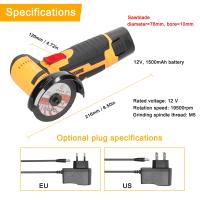 Mini Máquina De Pulido Y Tratamiento De Polvo Eléctrica Inalámbrica 12V 800W 19500rpm Con Batería De Litio Para Corte De Diamante Y Tratamiento De Superficies - details 18