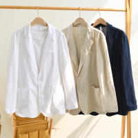 Nueva Chaqueta De Lino Puro Para Hombre Diseñadora Calidad Casual Marca Blazer Moda Tamaño plus M-4XL Ropa Suits Tops - details 6