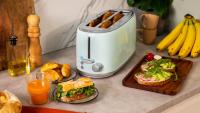 Toast&Taste 1600 Retro Double Blue Tostadora de acero con 2 ranuras anchas largas y con capacidad para 4 tostadas Cecotec - details 4