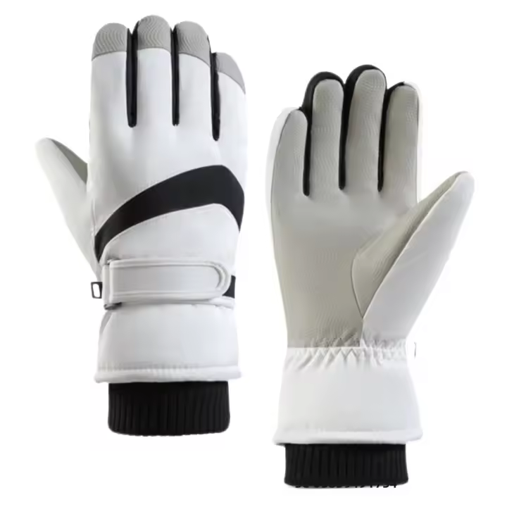 Guantes De Motocicleta Para Deporte Al Aire Libre Resistente Al Viento Impermeable Táctil De Piel De Oveja Gruesa Para Invierno Guantes De Escoba Unisex - 1