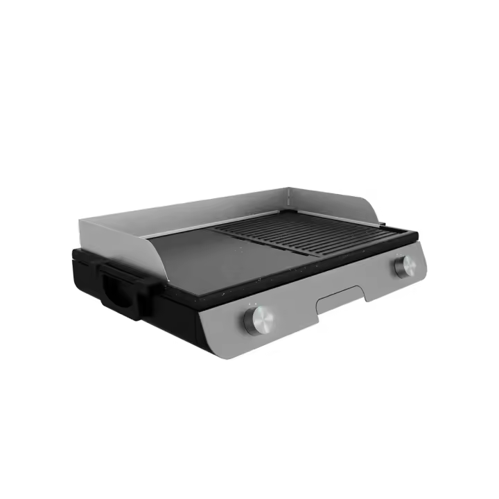 CECOTEC 03182 Barbacoa Eléctrica 3000W Inoxidable con Superficie Antiadherente y Termostato - 1