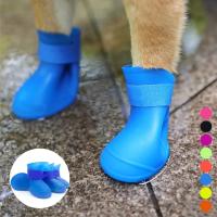 4Pcs Botas De Goma Impermeables Para Perros Y Gatos Antideslizantes Protección Para Pies De Animales De Compaña Adecuadas Para Actividades Al Aire Libre - details 1