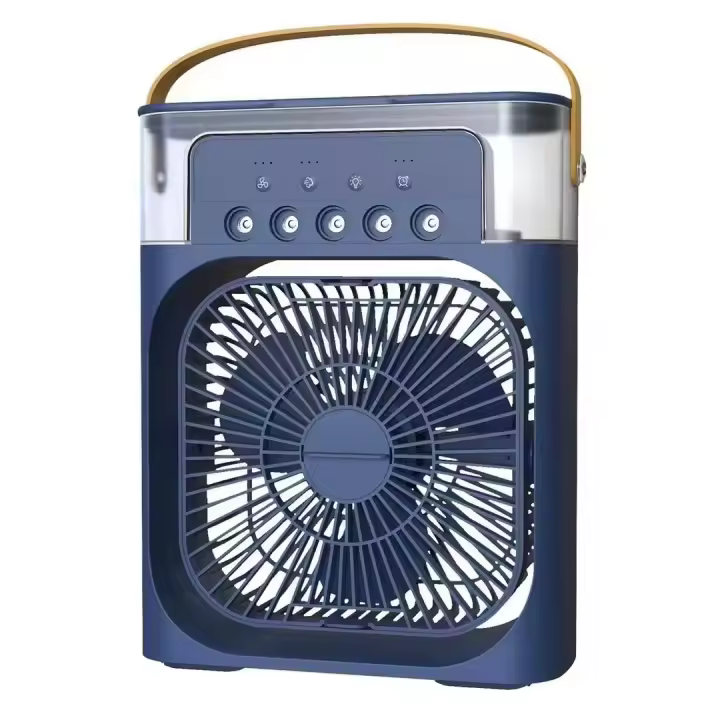 Nuevo ventilador eléctrico de cinco orificios con humidificación por pulverización de enfriamiento, ventilador de aire acondicionado de escritorio para dormitorio de estudiantes y hogar, ventilador de aire acondicionado de alto viento - 1
