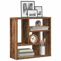 vidaXL Estantería de pared madera ingeniería envejecida 45x16x45 cm en color Madera antigua/Roble artisan/Roble negro | almacenamiento funcional diseño moderno para baño dormitorio sala - details 0