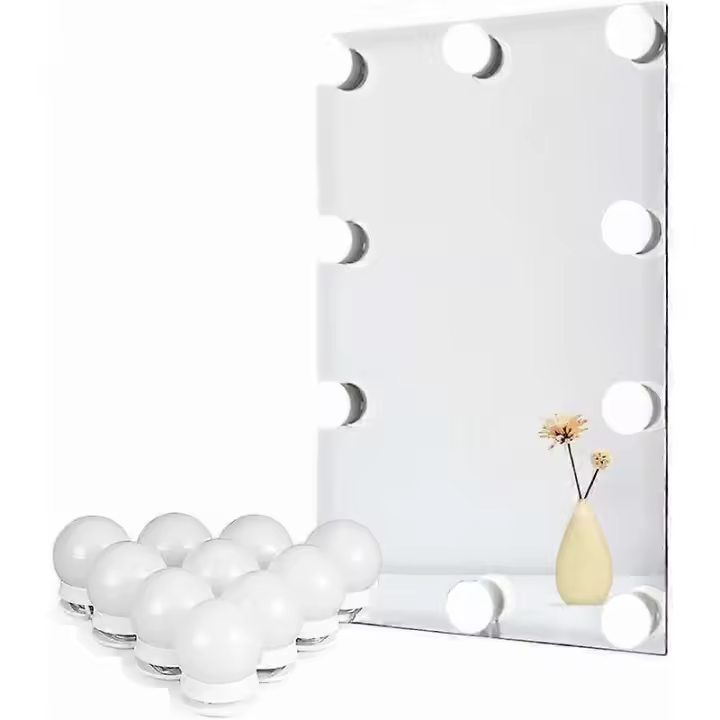 Makeup Vanity Lights, Hollywood Style, Fireproof Materials, Waterproof, Adjustable Brightness, Ideal for Vanity and Bathroom Mirror - 1