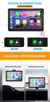 Reproductor Multimedia Para Coche Universal 7 Pulgadas Con Carplay Y Android Auto HD Pantalla Táctil FM AUX USB Bluetooth Sin Cable - details 4