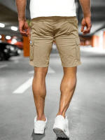 Shorts De Verano Para Hombre 2025 Estilo Safari Sólido Transpirable Con Multiple Bolsillos Moda Casual Fitness Y Jogging - details 4