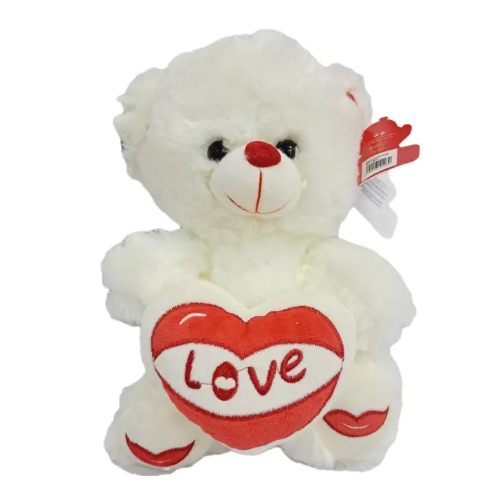 Peluche Osito Con Corazon TE AMO 25cm COLOR BLANCO,te amo te quiero,Día de San Valentín,cm,fespu - 1