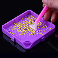 Kit De Accesorios Para Pintura Diamante 3pcs Con Bandeja De Gran Capacidad Y Tapas Claras Herramienta De Arte De Uñas Y Bricolaje Para Bordado Cruzado - details 10