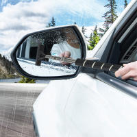 Cepillo De Limpieza Para Espejo Retrovisor De Coche Acero Inoxidable Cabeza Retráctil Con Capa De Cepillo Limpiador Portátil Para Ventanas - details 1