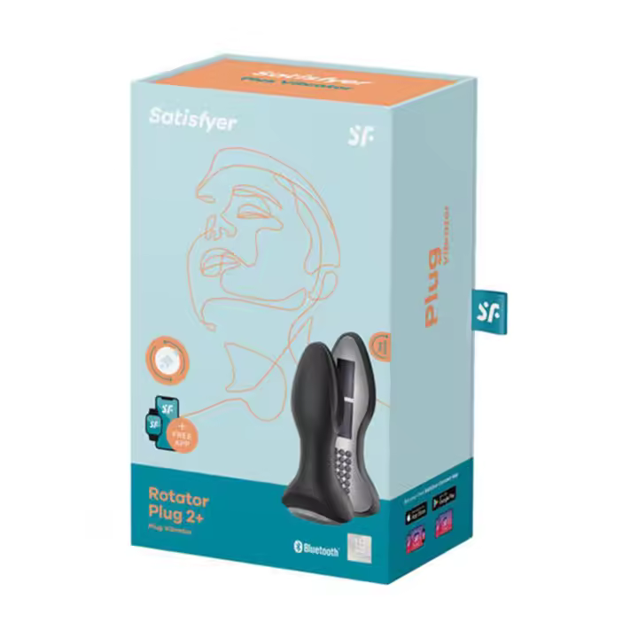 SATISFYER ROTATOR PLUG 2+ PLUG VIBRADOR NEGRO NEGRO - 1