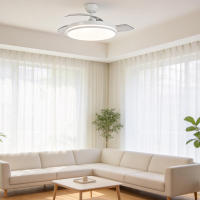 Ventilador de Techo Moderno 66W con 4 Aspas Retráctiles, Luz LED 36W, Motor DC 30W, 6 Velocidades, 3CCT, Control Remoto Ostark-LEDUNI - details 15