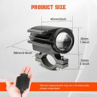 Faros Adicionales LED Para Motocicleta Lámpara Dual-Color Blanca/Amarilla Universal Spotlights Antiniebla 12-80V - details 1