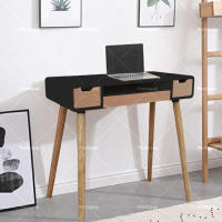 Escritorio de madera maciza para el hogar, dormitorio, tocador integrado, apartamento pequeño, tocador creativo nórdico - details 3
