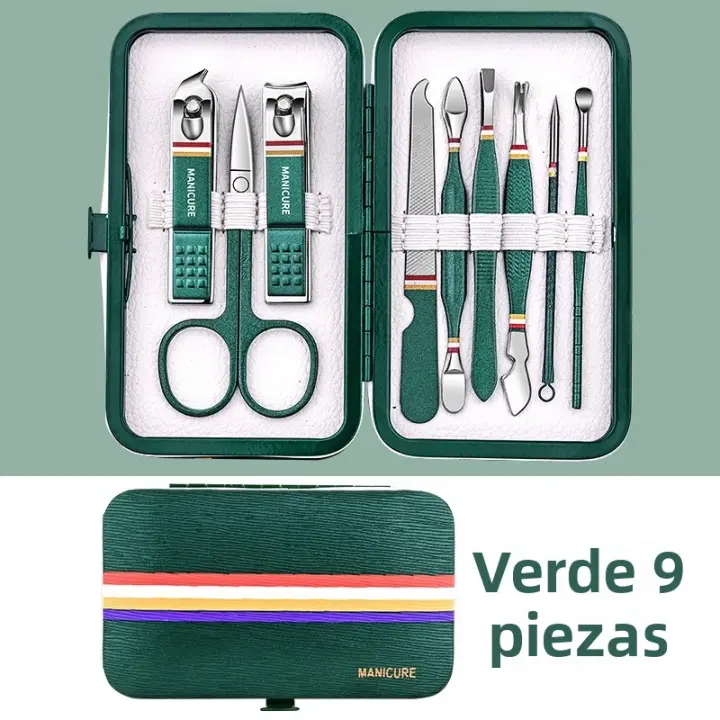 Nuevo Set De Cortauñas De Alta Calidad 2023 9-19 Piezas Herramienta De Belleza Para Maquillaje Kit De Manicura Con Tijeras De Acero Inoxidable - 1