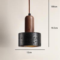 Lámpara Colgante Minimalista De Piedra Negra Para Dormitorio Estilo Nórdico Diseñador Personalidad Para Restaurante Y Bar - details 1