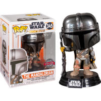 Funko Mandalorian Chrome 345 Mando Din Djarin  EXclusiva Special Edition Star Wars - details 0