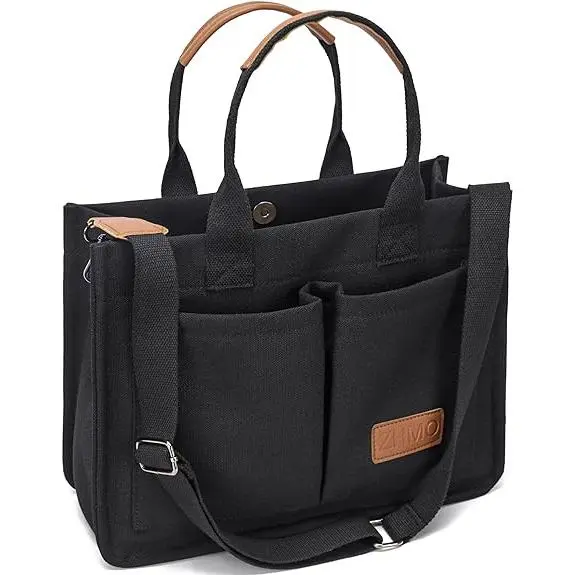 Bolso Grande de Lona para mujer with bolsitos, bolsos cruzados para Orden portátil, Todo Bolso Diario, bolsos para el trabajo - 1