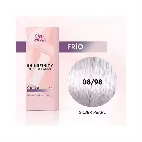 Coloracion Semipermanente Shinefinity Zero Lifth Glaze 08/98 Cool Silver Pearl 60 ml. Wella - 1
