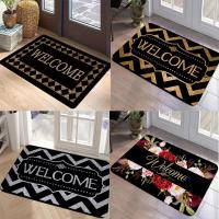 Alfombra Decorativa Con Estampado De Letras Antideslizante Fácil De Limpia Alfombra De Area Para Sala De Estar Oficina Lavable Alfombras De Puerta - details 4